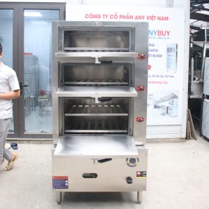Tủ hấp 3 tầng dùng gas