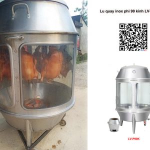 Lu quay inox phi 90 kính LV-P90K