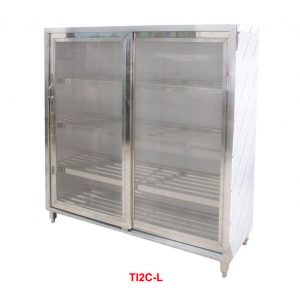 Tủ Inox 2 Cánh Cửa Lùa (Tấm Lưới); Mã sản phẩm TI2C-L