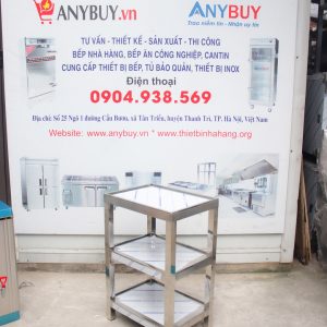 Kệ Inox 3 tầng KI-3T để máy đun nước 60 lít