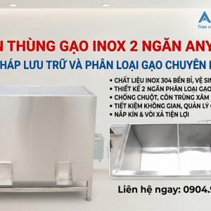[TGI-2N] Thùng Gạo Inox 2 Ngăn