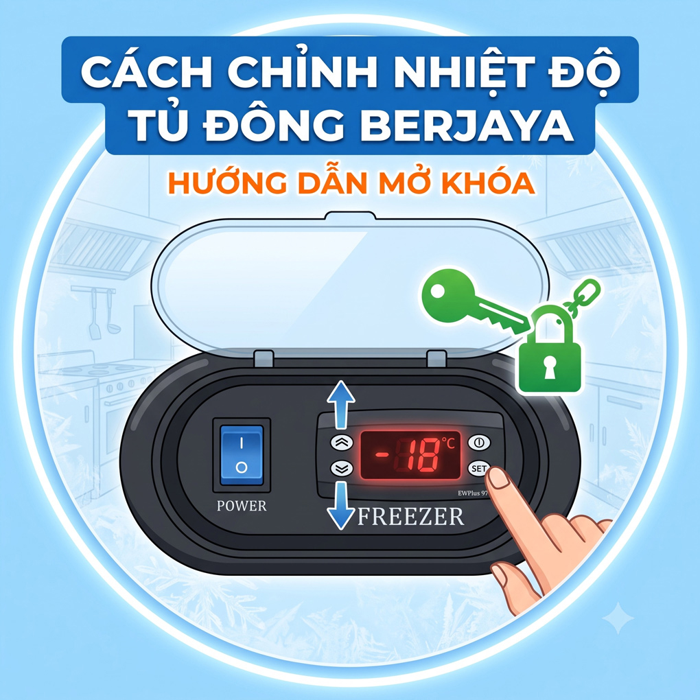 Hướng dẫn cài đặt tủ đông Berjaya