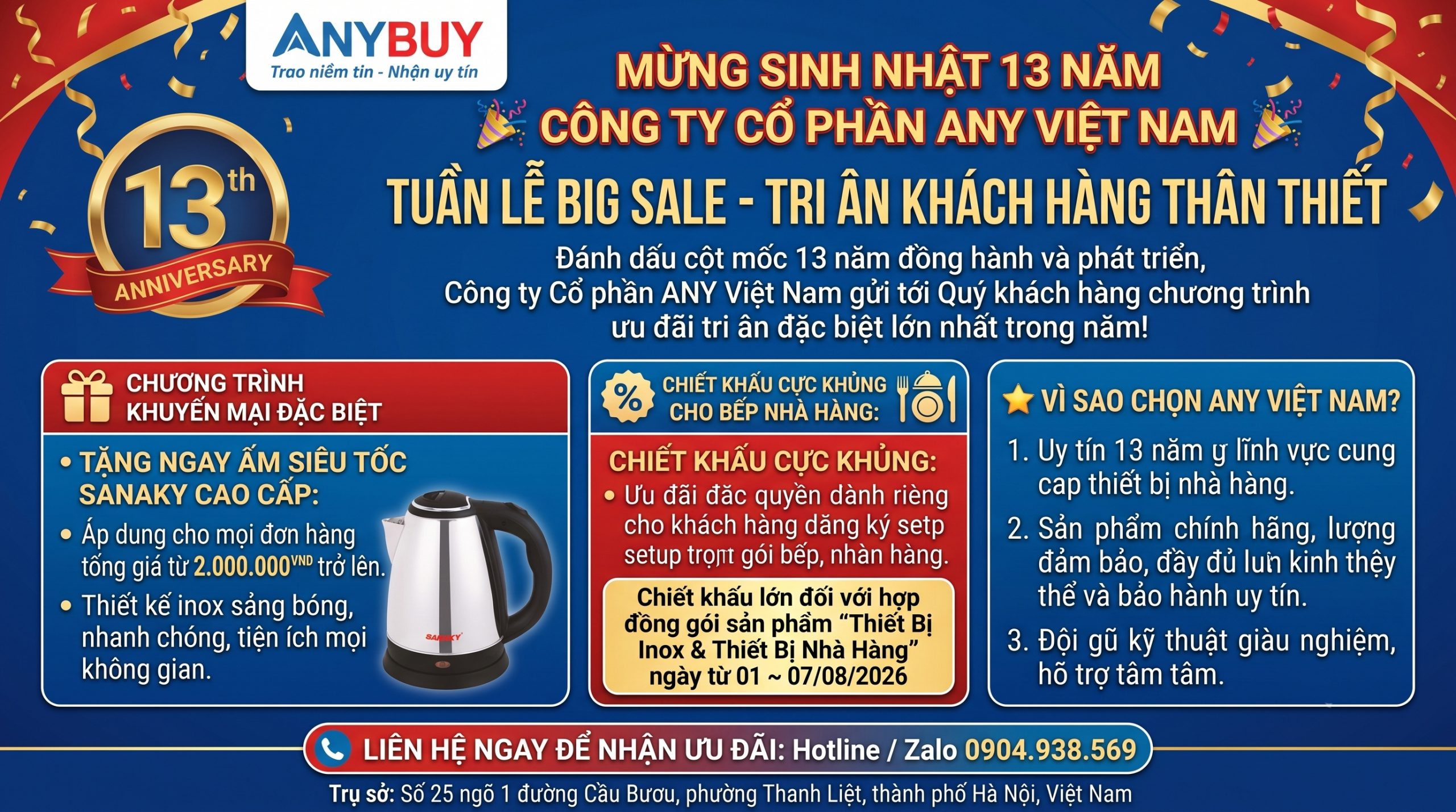 TUẦN LỄ BIG SALE - TRI ÂN KHÁCH HÀNG THÂN THIẾT