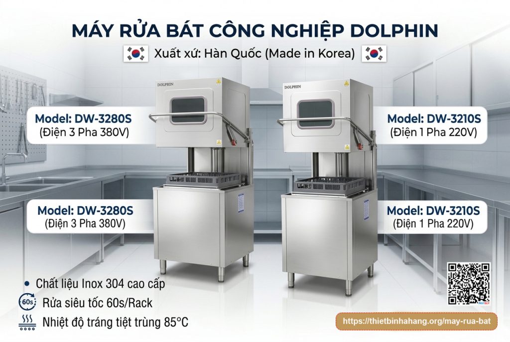 Máy Rửa Bát Công Nghiệp Dolphin