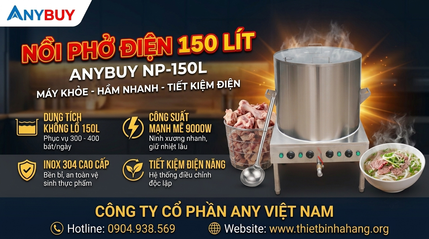Nồi Phở Điện 150 Lít