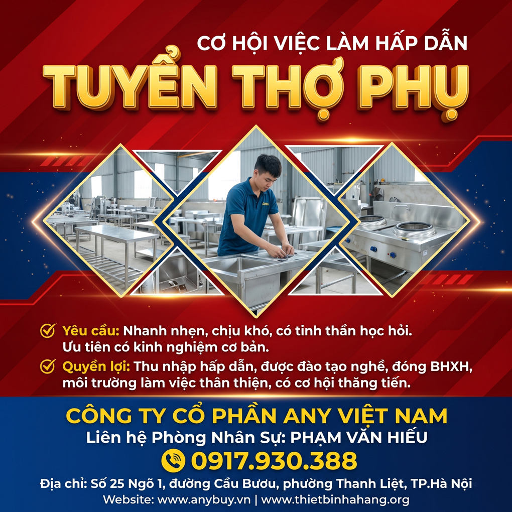 Thông Báo Tuyển Thợ Phụ